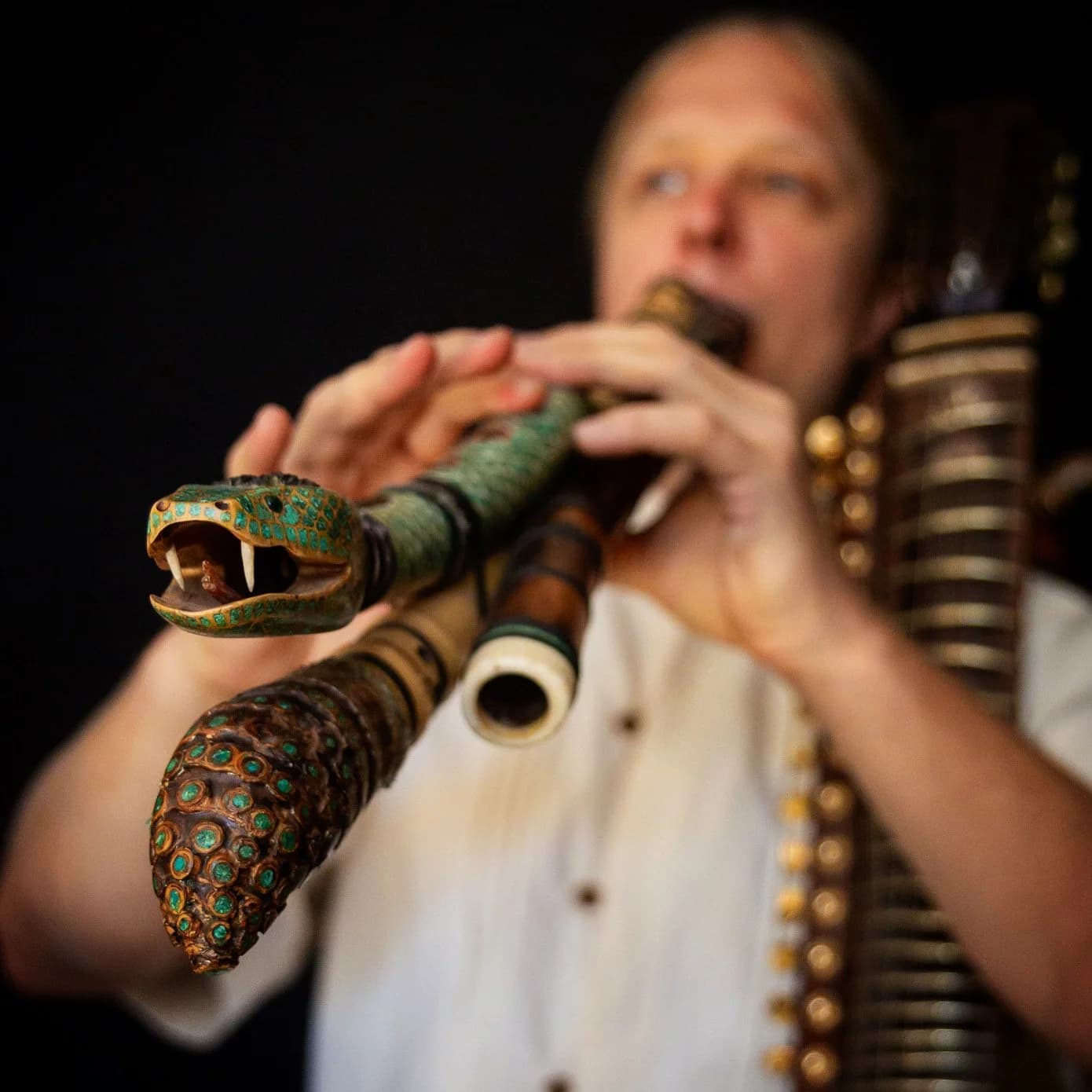 RootFlute playing the serpent flute